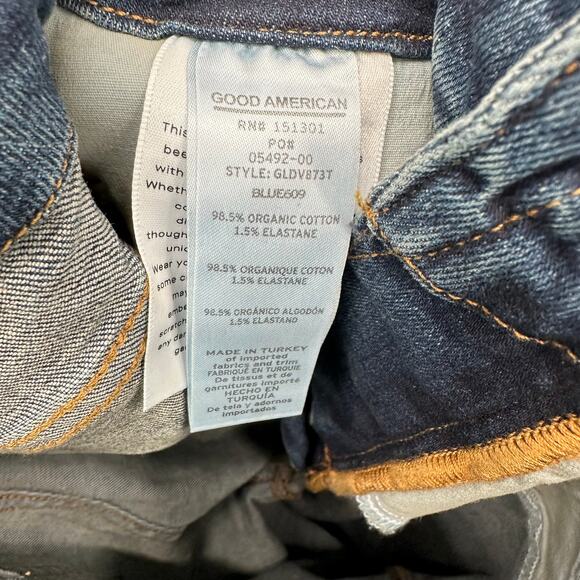 Good American NWT Good Legs Dark Wash Denim Jeans In Blue609 // 0 - Picture 10 of 13